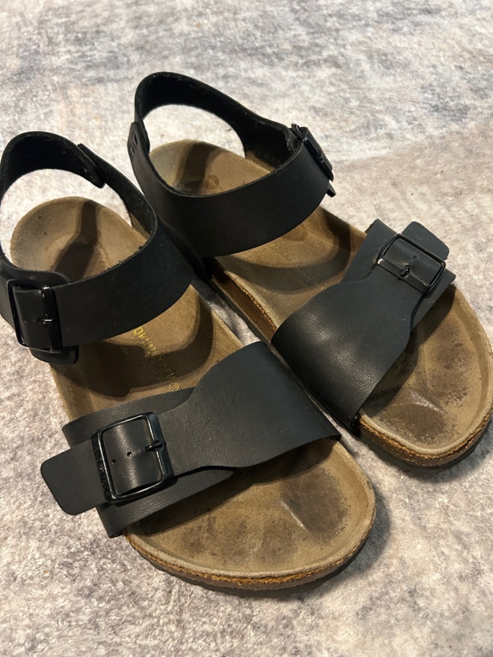 MENS Birkenstock Black Double-Buckle Sandals Size 43 M10